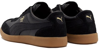 PUMA Liga Leather 復古訓練 低筒 運動鞋 男女款 黑色 Shop PUMA Liga Leather 復古訓練 低筒 運動鞋 男女款 黑色