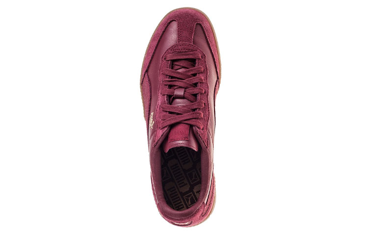 Lookbook PUMA Liga 皮面 低筒 德訓鞋 女款 紅