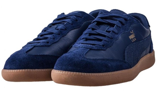 푸마 리가 레더 블루 슈즈 (Puma Liga Leather Blue Shoes) 364597-04 Shop 푸마 리가 레더 블루 슈즈 (Puma Liga Leather Blue Shoes) 364597-04
