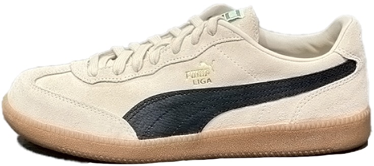 Puma liga white clearance leather
