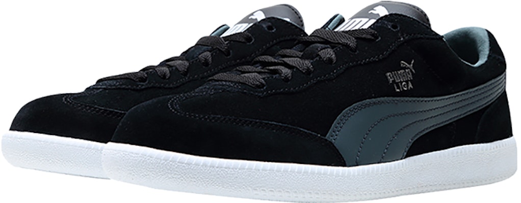 PUMA Liga Suede 低筒 板鞋 男女款 黑藍白 Lookbook PUMA Liga Suede 低筒 板鞋 男女款 黑藍白