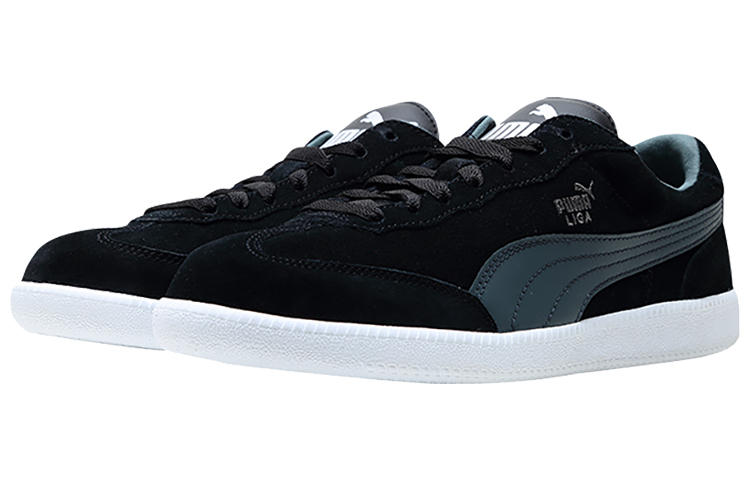 Lookbook PUMA Liga Suede 低筒 板鞋 男女款 黑藍白