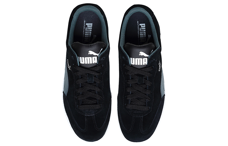 Shop PUMA Liga Suede 低筒 板鞋 男女款 黑藍白