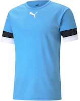 Puma Light Blue Black Breathable Football Jersey with Logo Print. 704932-18 Puma Light Blue Black Breathable Football Jersey with Logo Print. 704932-18