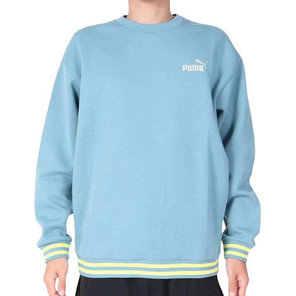 Puma Light Blue Crewneck Pullover Sweatshirt with Logo 679859-48