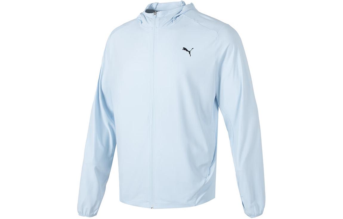Puma Light Blue Plain Running and Training Hoodie Jacket 682912-69