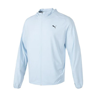 Puma Light Blue Plain Running and Training Hoodie Jacket 682912-69