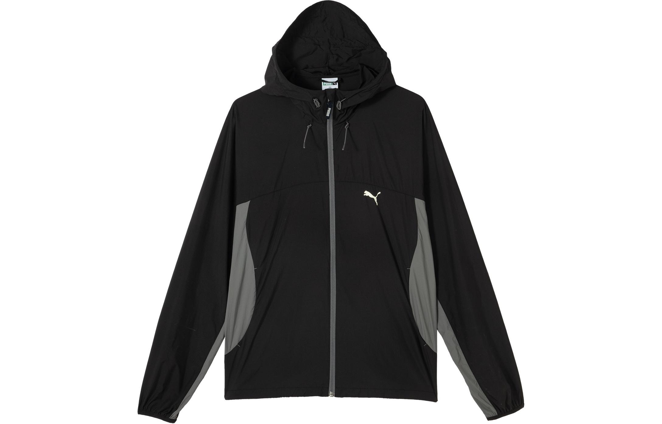 Puma Lightweight Colorblock Hooded Jacket - Black 628370-01