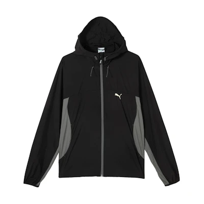 Puma Lightweight Colorblock Hooded Jacket - Black 628370-01