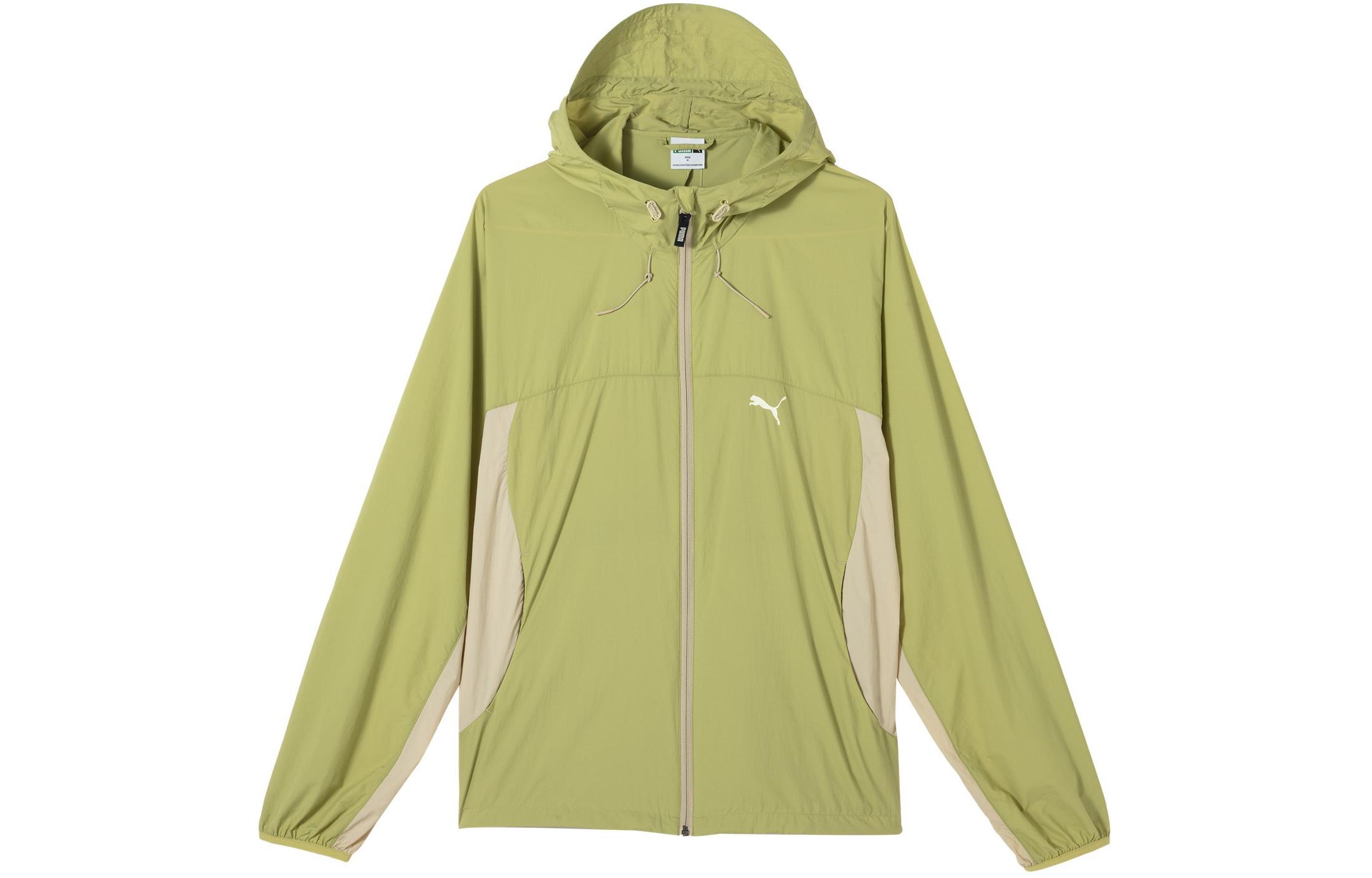 Puma Lightweight Colorblock Hooded Jacket - Green 628370-89
