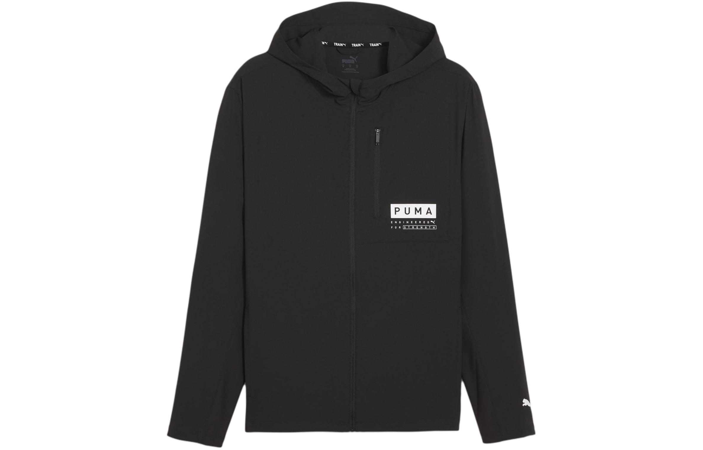 Puma Lightweight Long-Sleeve Jacket - Moisture-Wicking, Black 524871-01