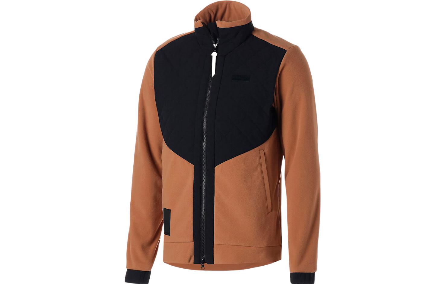 Puma Logo Badge Colorblock Zip-Up Jacket Brown 539379-02