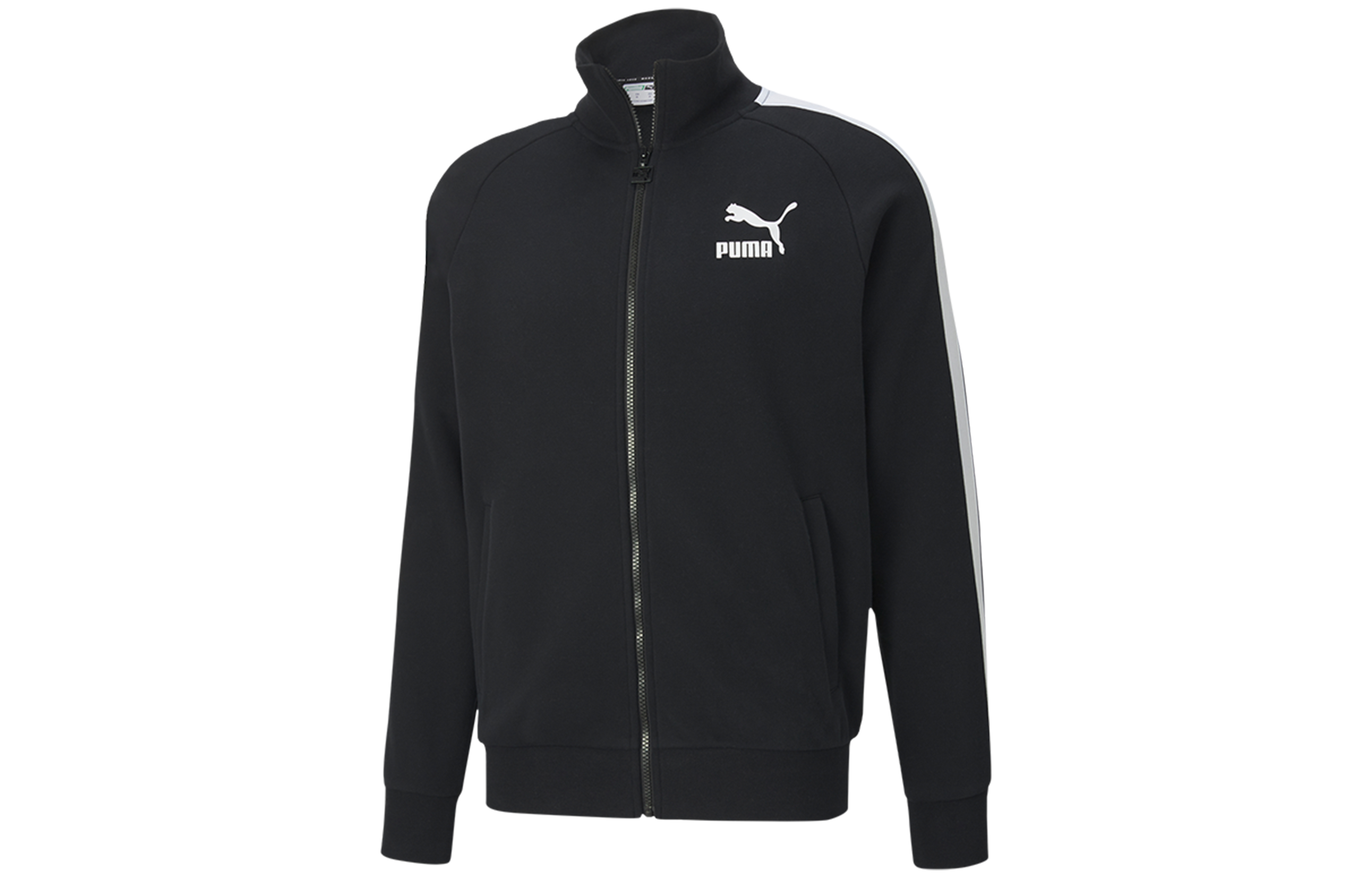 Puma Logo Black Fleece-Lined Warm Sports Jacket 530268-01