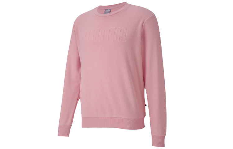 Puma Logo Casual Pullover Crewneck Sweatshirt - Newlywed Pink 585209-14