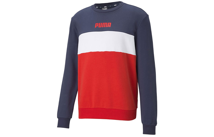 Puma Logo Casual Pullover Sweatshirt Red/Blue - 587156-06