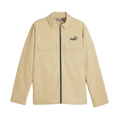 Puma Logo Collared Zip Long-Sleeve Outdoor Casual Jacket Unisex Beige 675386-84