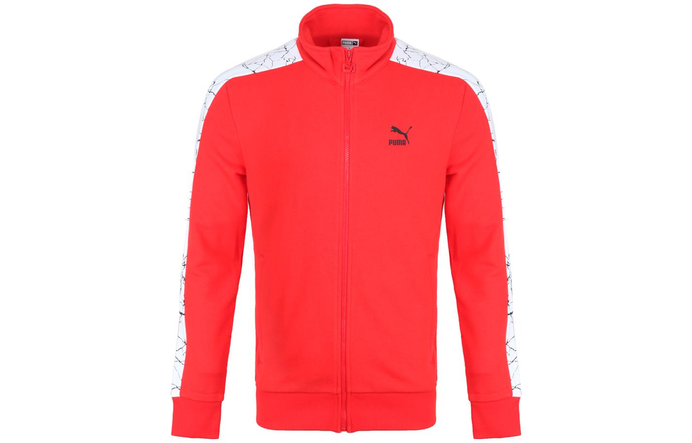 Puma Logo Colorblock Retro Track Jacket Red 574831-05