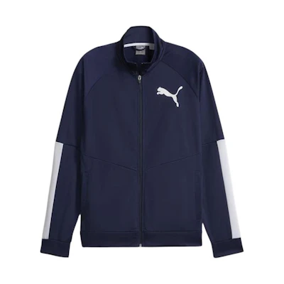 Puma Logo Colorblock Stand Collar Zip-Up Jacket Blue 531088-06