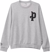Puma Logo Crewneck Pullover Sweatshirt Gray 534383-04 Puma Logo Crewneck Pullover Sweatshirt Gray 534383-04