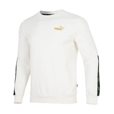 Puma Logo Crewneck Sweatshirt White Casual Sportswear 674346-65