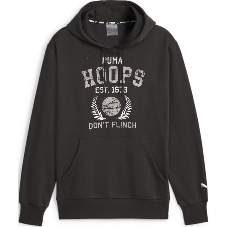 Puma Logo Drawstring Hoodie Unisex Black 622083-02