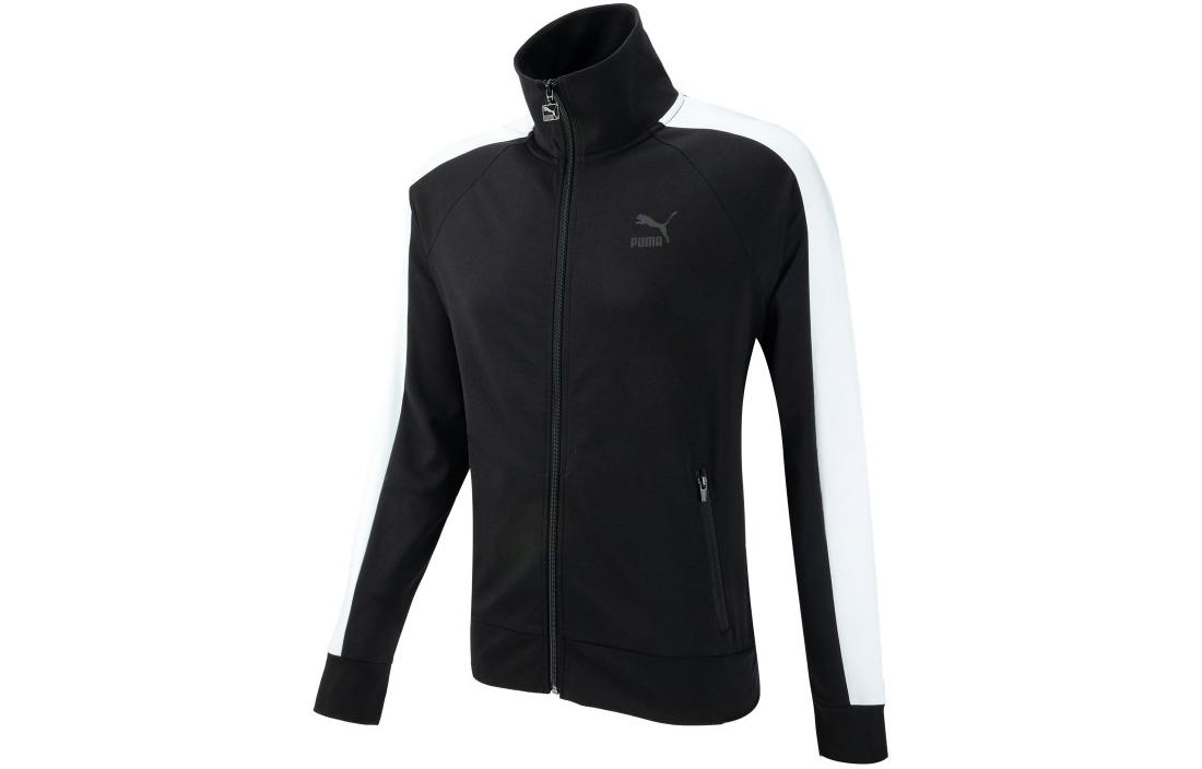 Puma Logo Embroidered Zip-Up Retro Track Jacket Men’s Black 538820-56
