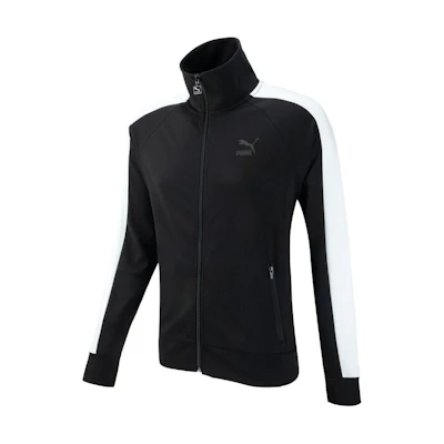 Puma Logo Embroidered Zip-Up Retro Track Jacket Men’s Black 538820-56
