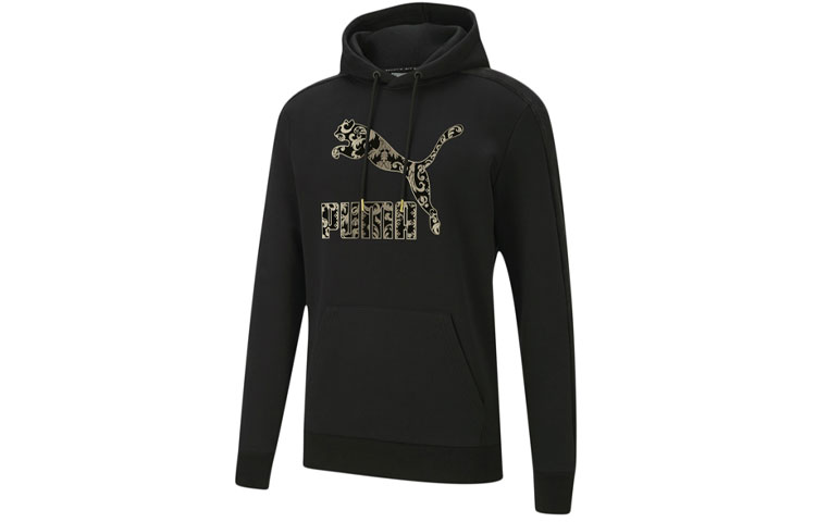 Puma Logo Graphic Casual Hoodie Black 530304-01