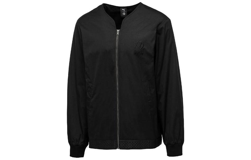 Puma Logo Graphic Crewneck Jacket Black 576896-01