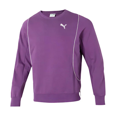Puma Logo Graphic Crewneck Pullover Sweatshirt Purple - 628488-89