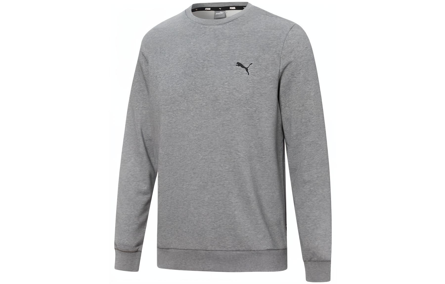 Puma Logo Graphic Crewneck Sweatshirt Men Grey 848731-03