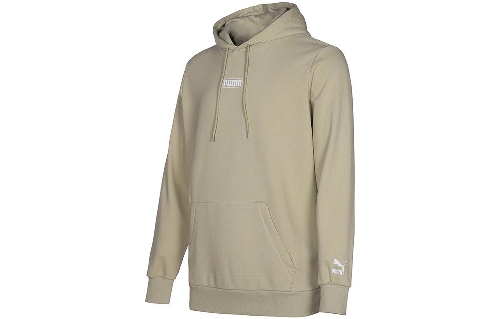 Puma Logo Graphic Drawstring Retro Sweatshirt Unisex - Green 536770-33
