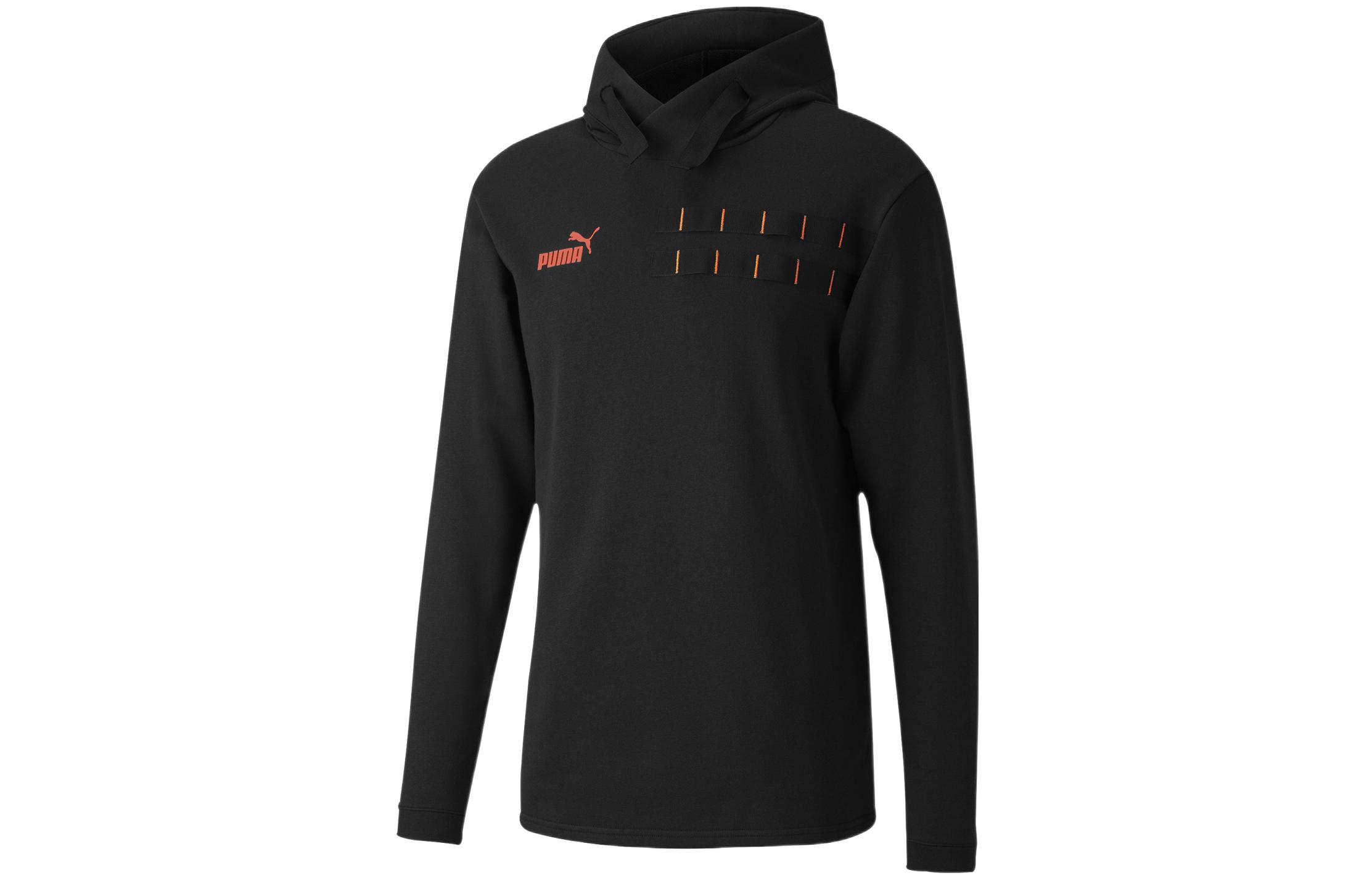 Puma Logo Graphic Hoodie Black - Casual, Breathable Sportswear 656852-01