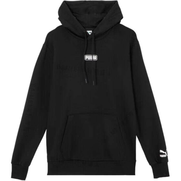 Puma Logo Graphic Hoodie Unisex Black 536770-01