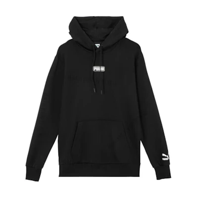 Puma Logo Graphic Hoodie Unisex Black 536770-01
