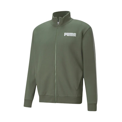 Puma Logo Green Fleece-Lined Knit Sports Jacket 587138-64
