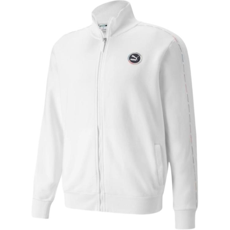 Puma Logo High Neck Zip Jacket Unisex White 535371-02