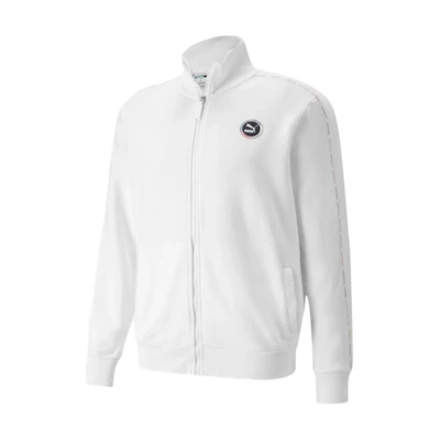 Puma Logo High Neck Zip Jacket Unisex White 535371-02