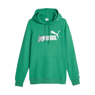 Puma Logo Hoodie Unisex Green Casual Long Sleeve Pullover 621951-86