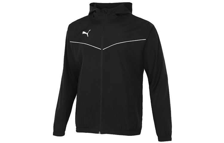 Puma Logo Knitted Hoodie Jacket Men Black 657396-03