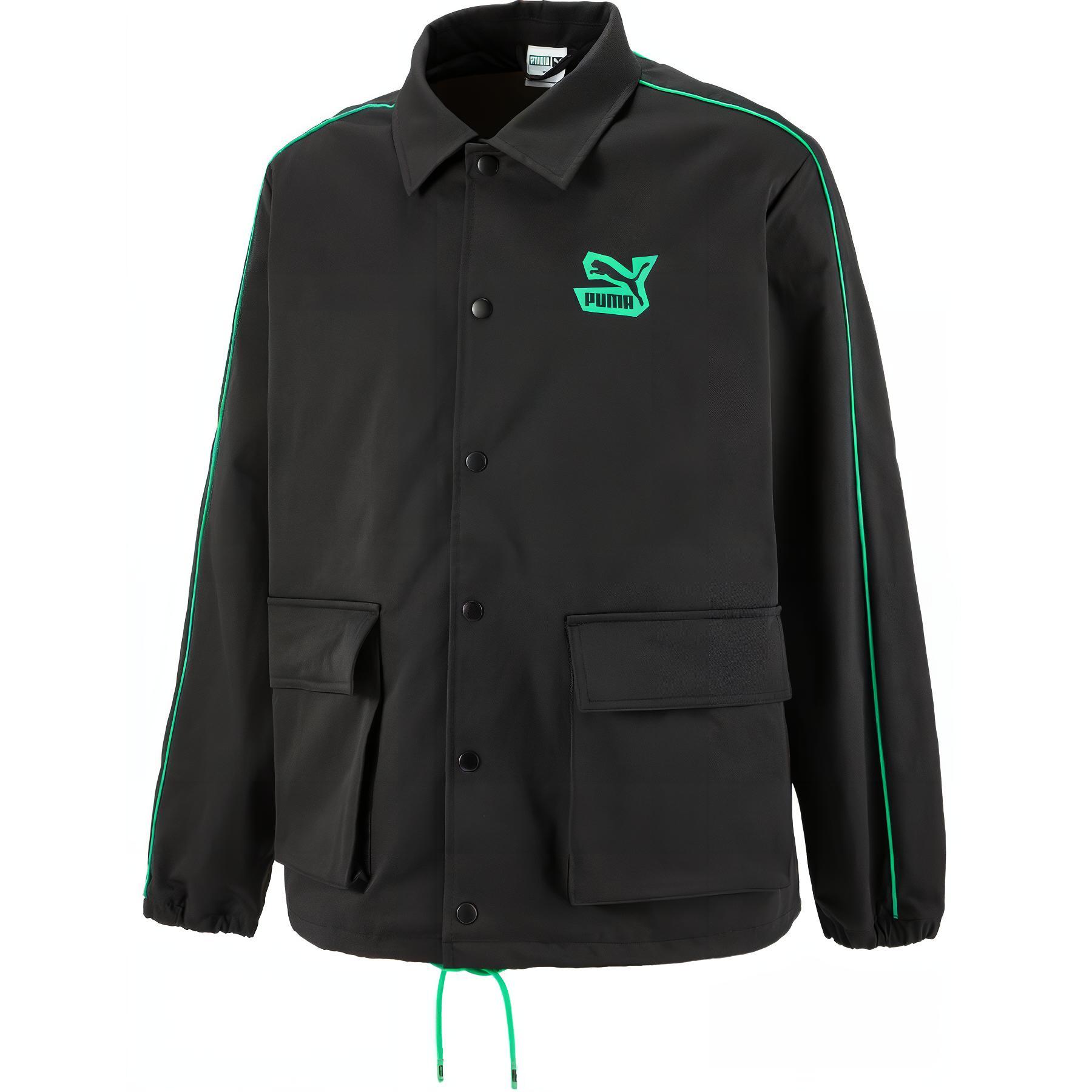 Puma Logo Long-Sleeve Outdoor Casual Jacket Black Men’s 539969-01