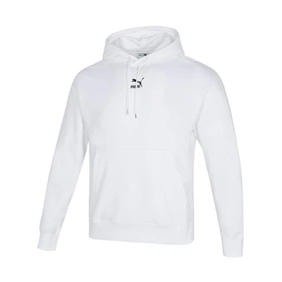 Puma Logo Oversized Pullover Hoodie Men’s White 535305-02