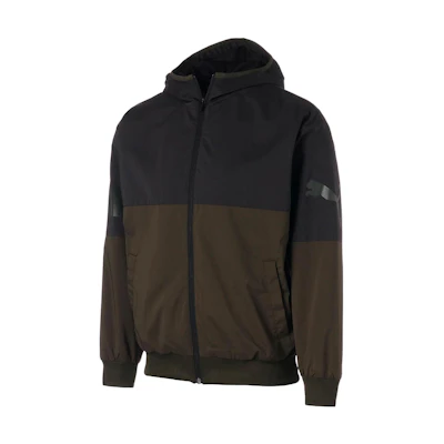 Puma Logo Print Colorblock Long Sleeve Jacket - Army Green 671881-70