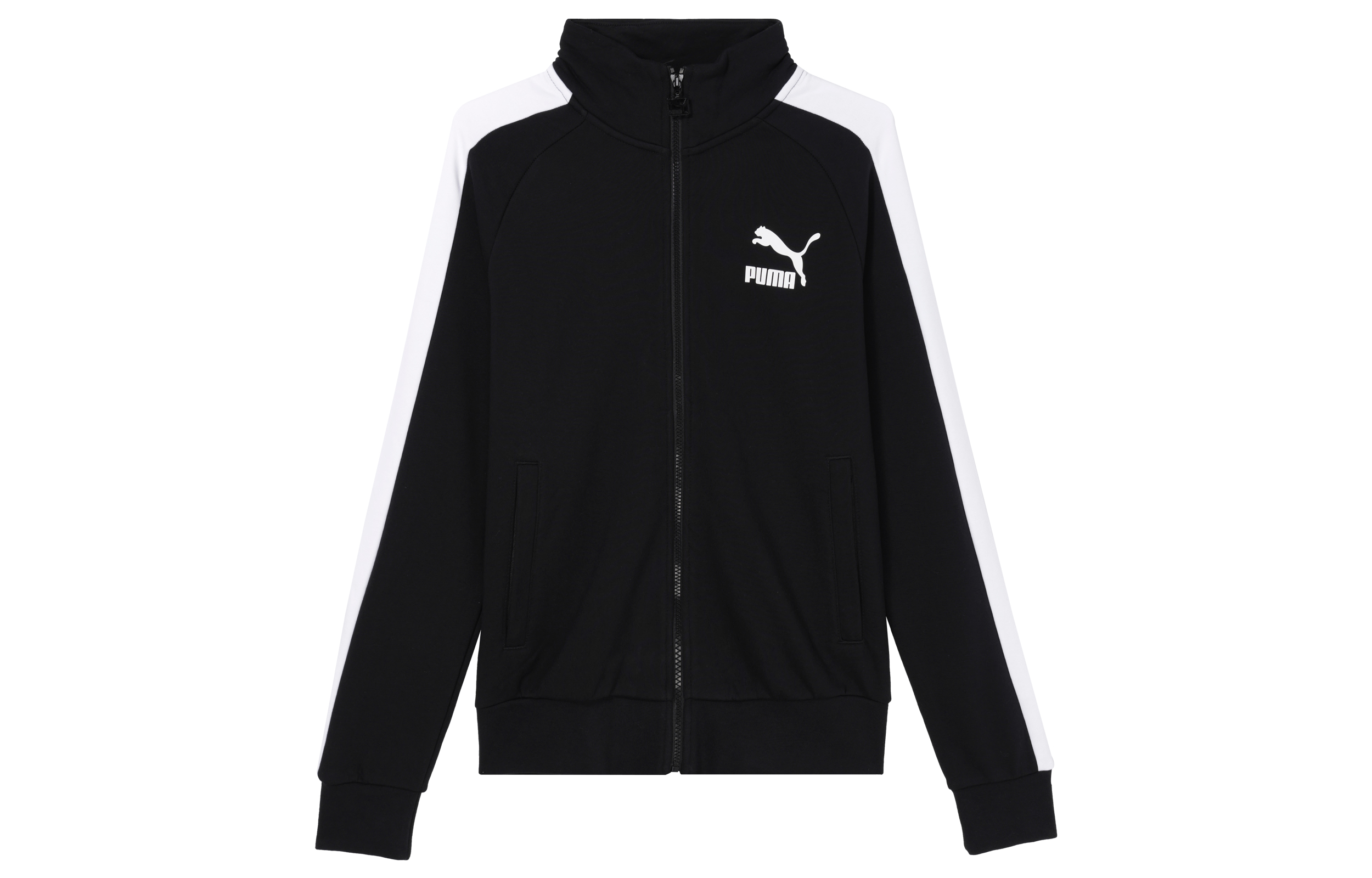 Puma Logo Print Colorblock Vintage Track Jacket Black Fall Edition 599331-01