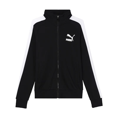 Puma Logo Print Colorblock Vintage Track Jacket Black Fall Edition 599331-01