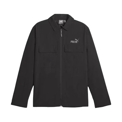 Puma Logo Print Solid Color Zip-Up Jacket Unisex - Black 675386-01