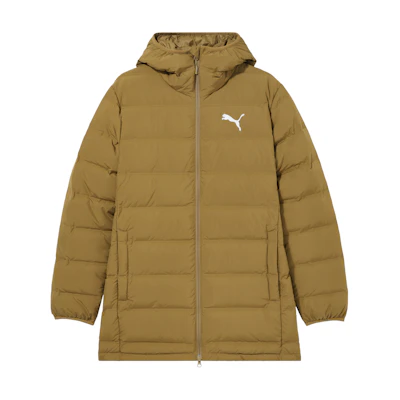 Puma Logo Printed Brown Down Jacket - Windproof & Insulated Outdoor Wear 586371-61