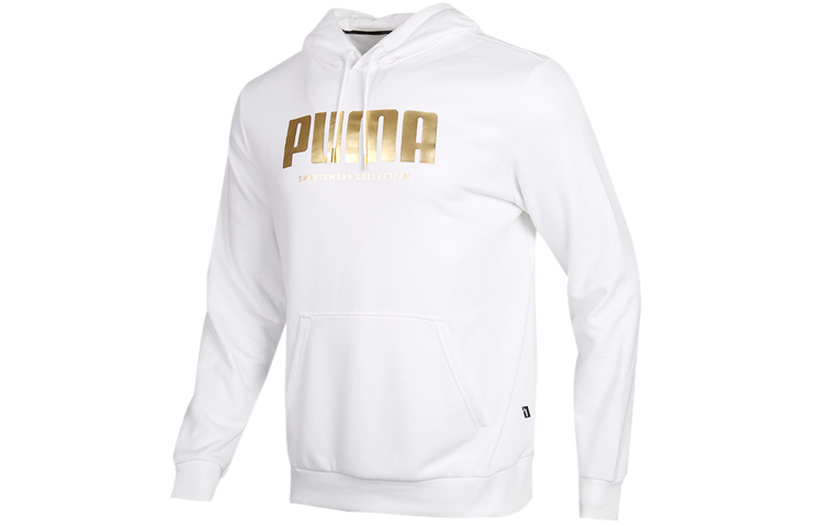 Puma Logo Printed Casual Hoodie White 581765-02