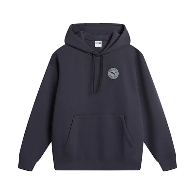 Puma Logo Printed Hooded Knit Pullover Hoodie Unisex Deep Gray 627879-75