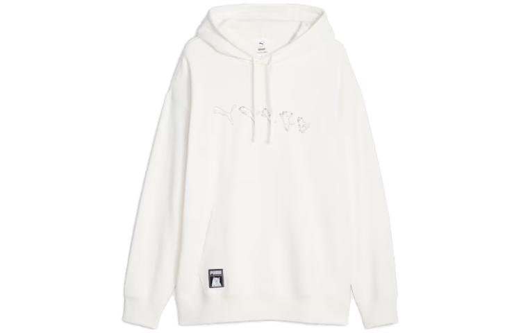Puma Logo Printed Hoodie Long Sleeve White 623512-65